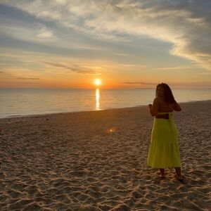 Vibrant Green Beach Dress